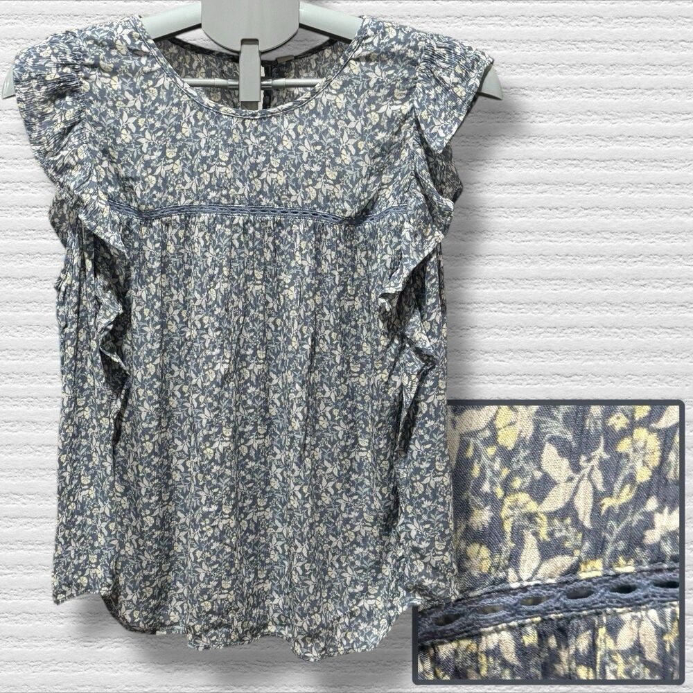 Gentle Fawn Leona Blouse in Pacific Ditsy Size Large